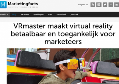 Artikel over VRmaster op Marketingfacts November 2015