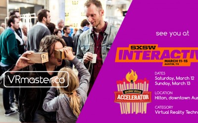 VRmaster Accepted as Alternate in the SXSW 2016 Accelerator Competition