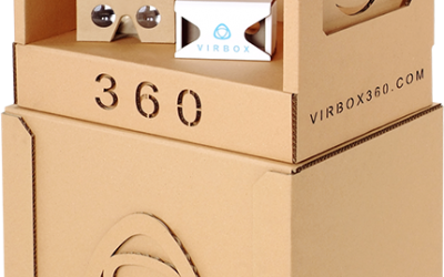 virtual reality set and swivel chair in a box