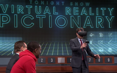 Virtual Reality Pictionary with Jimmy Fallon with Andrew Rannells and Michael Che